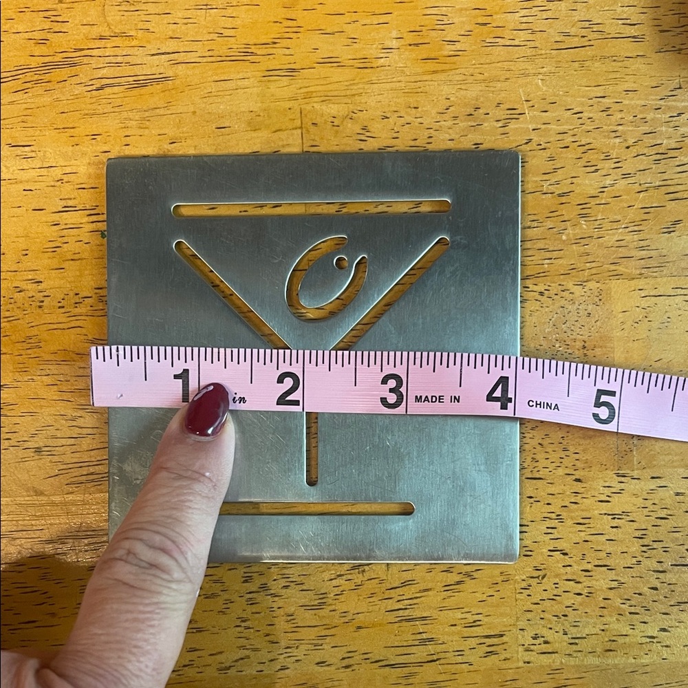 4 Metal Coaster Set - Picture 7 of 7